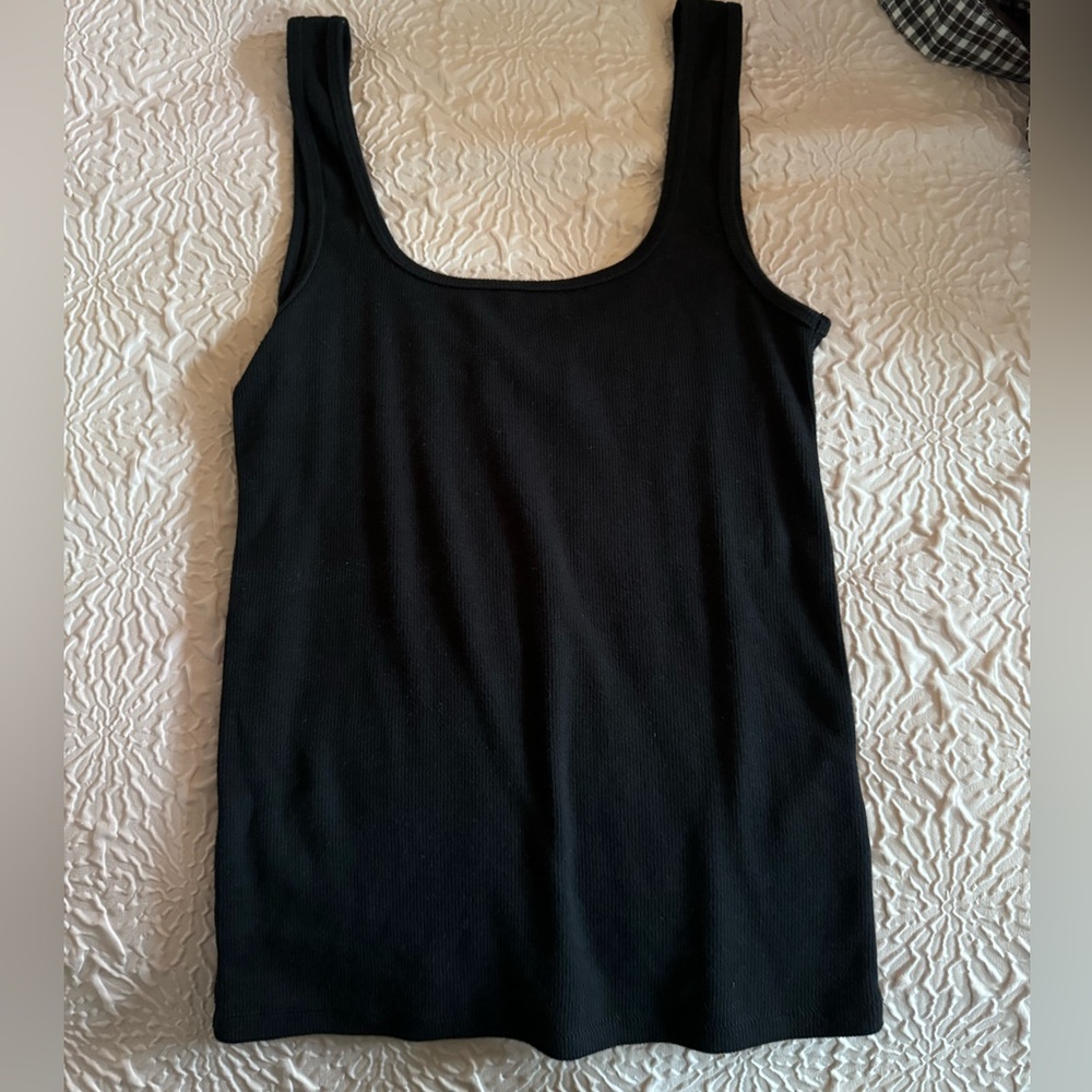 Abercrombie & Fitch Black Ribbed Tank Top, size medium